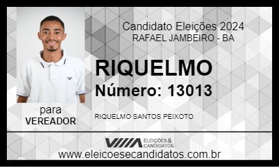 Candidato RIQUELMO 2024 - RAFAEL JAMBEIRO - Eleições