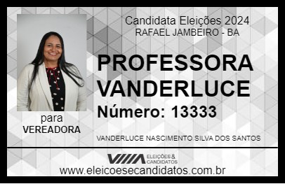 Candidato PROFESSORA VANDERLUCE 2024 - RAFAEL JAMBEIRO - Eleições