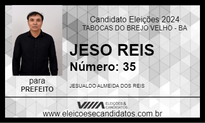 Candidato JESO REIS 2024 - TABOCAS DO BREJO VELHO - Eleições