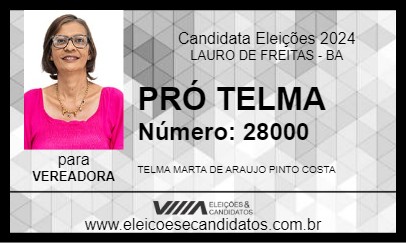 Candidato PRÓ TELMA 2024 - LAURO DE FREITAS - Eleições