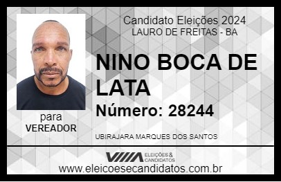 Candidato NINO BOCA DE LATA 2024 - LAURO DE FREITAS - Eleições