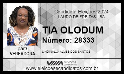 Candidato TIA OLODUM 2024 - LAURO DE FREITAS - Eleições