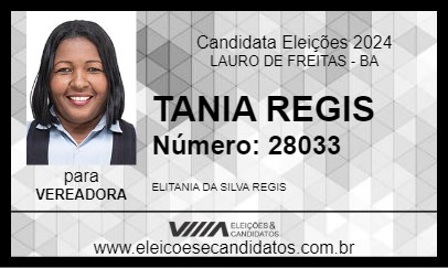 Candidato TANIA REGIS 2024 - LAURO DE FREITAS - Eleições