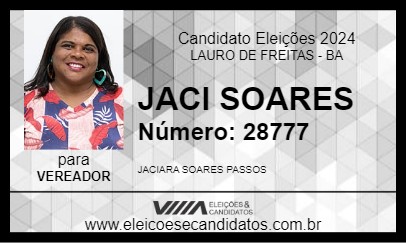 Candidato JACI SOARES 2024 - LAURO DE FREITAS - Eleições