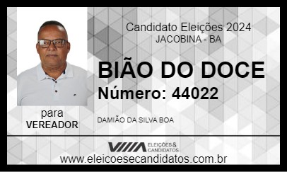 Candidato BIÃO DO DOCE 2024 - JACOBINA - Eleições