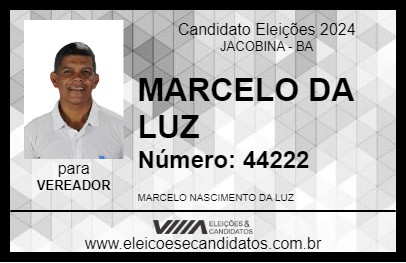 Candidato MARCELO DA LUZ 2024 - JACOBINA - Eleições