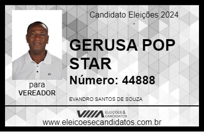 Candidato GERUSA POP STAR 2024 - JACOBINA - Eleições