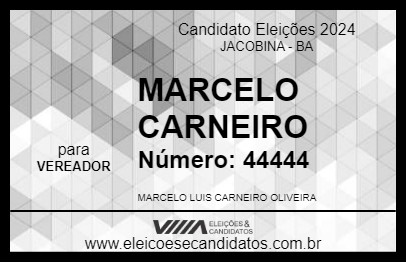 Candidato MARCELO CARNEIRO 2024 - JACOBINA - Eleições