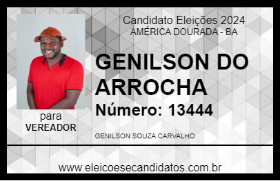 Candidato GENILSON DO ARROCHA 2024 - AMÉRICA DOURADA - Eleições