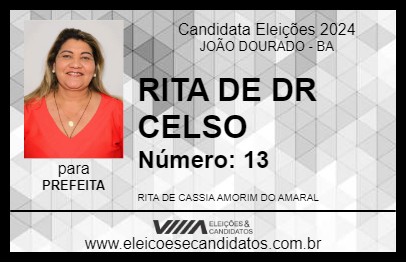 Candidato RITA DE DR CELSO 2024 - JOÃO DOURADO - Eleições