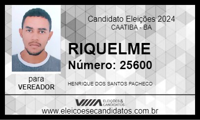 Candidato RIQUELME 2024 - CAATIBA - Eleições