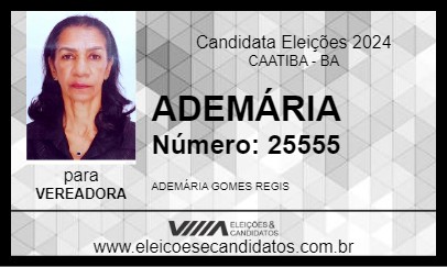 Candidato ADEMÁRIA 2024 - CAATIBA - Eleições