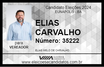 Candidato ELIAS CARVALHO 2024 - EUNÁPOLIS - Eleições