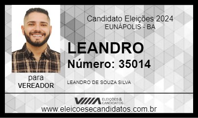 Candidato LEANDRO 2024 - EUNÁPOLIS - Eleições