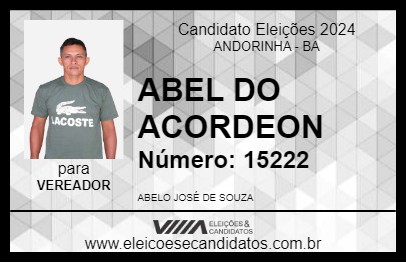 Candidato ABEL DO ACORDEON 2024 - ANDORINHA - Eleições