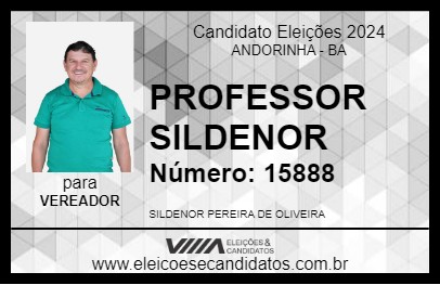 Candidato PROFESSOR SILDENOR 2024 - ANDORINHA - Eleições