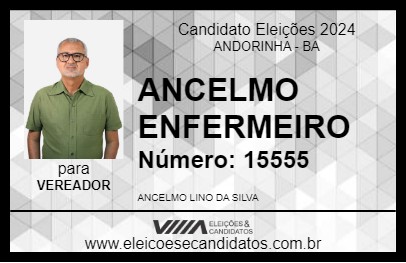 Candidato ANCELMO ENFERMEIRO 2024 - ANDORINHA - Eleições