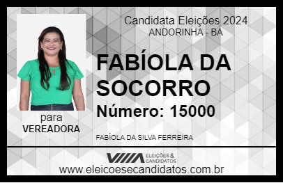 Candidato FABÍOLA DA SOCORRO 2024 - ANDORINHA - Eleições