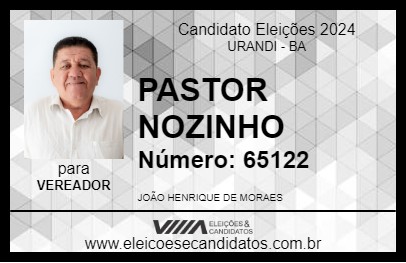 Candidato PASTOR NOZINHO 2024 - URANDI - Eleições