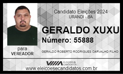 Candidato GERALDO XUXU 2024 - URANDI - Eleições