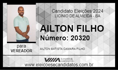 Candidato AILTON FILHO 2024 - LICÍNIO DE ALMEIDA - Eleições