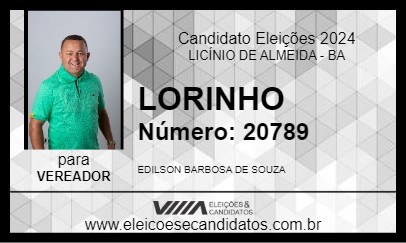 Candidato LORINHO 2024 - LICÍNIO DE ALMEIDA - Eleições