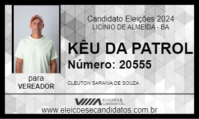 Candidato KÊU DA PATROL 2024 - LICÍNIO DE ALMEIDA - Eleições