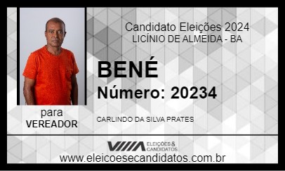 Candidato BENÉ 2024 - LICÍNIO DE ALMEIDA - Eleições