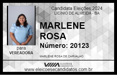 Candidato MARLENE ROSA 2024 - LICÍNIO DE ALMEIDA - Eleições