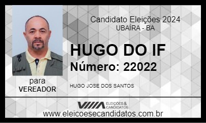 Candidato HUGO DO IF 2024 - UBAÍRA - Eleições