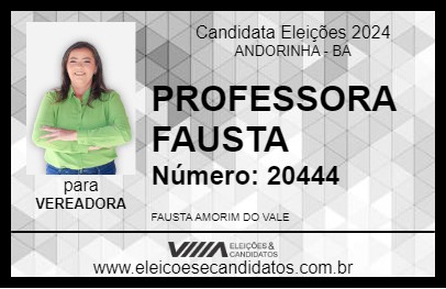 Candidato PROFESSORA FAUSTA 2024 - ANDORINHA - Eleições