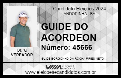 Candidato GUIDE DO ACORDEON 2024 - ANDORINHA - Eleições