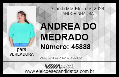 Candidato ANDREA DO MEDRADO 2024 - ANDORINHA - Eleições