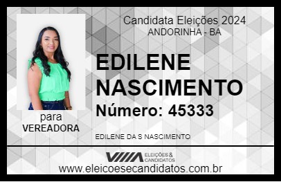 Candidato EDILENE NASCIMENTO 2024 - ANDORINHA - Eleições