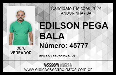 Candidato EDILSON PEGA BALA 2024 - ANDORINHA - Eleições