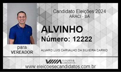 Candidato ALVINHO 2024 - ARACI - Eleições