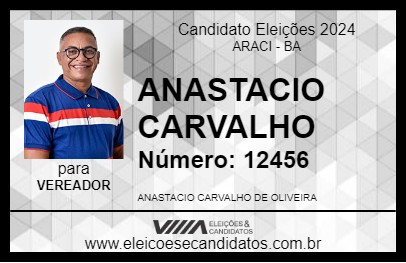 Candidato ANASTACIO CARVALHO 2024 - ARACI - Eleições