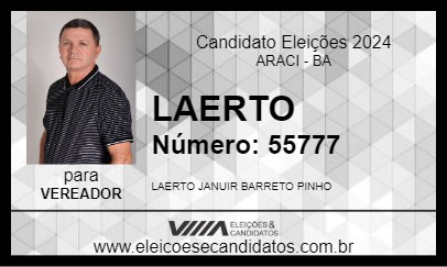 Candidato LAERTO 2024 - ARACI - Eleições