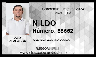 Candidato NILDO 2024 - ARACI - Eleições