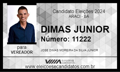 Candidato DIMAS JUNIOR 2024 - ARACI - Eleições