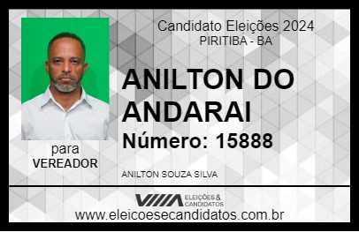 Candidato ANILTON DO ANDARAI 2024 - PIRITIBA - Eleições