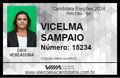 Candidato VICELMA SAMPAIO 2024 - PIRITIBA - Eleições