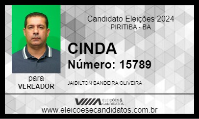 Candidato CINDA  2024 - PIRITIBA - Eleições