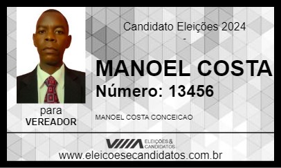 Candidato MANOEL COSTA 2024 - CABACEIRAS DO PARAGUAÇU - Eleições