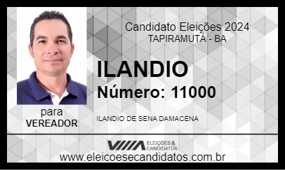 Candidato ILANDIO DA VOLTA GRANDE 2024 - TAPIRAMUTÁ - Eleições