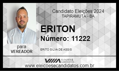 Candidato ERITON 2024 - TAPIRAMUTÁ - Eleições