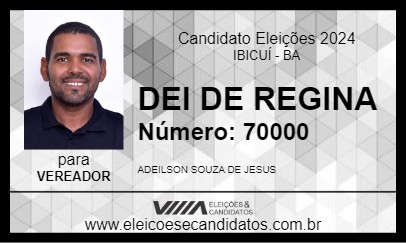 Candidato DEI DE REGINA 2024 - IBICUÍ - Eleições