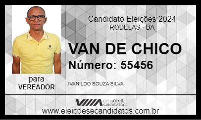 Candidato VAN DE CHICO 2024 - RODELAS - Eleições