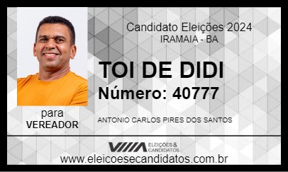 Candidato TOI DE DIDI 2024 - IRAMAIA - Eleições