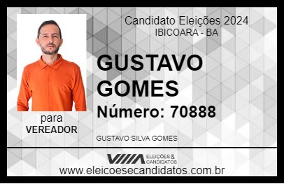 Candidato GUSTAVO GOMES 2024 - IBICOARA - Eleições